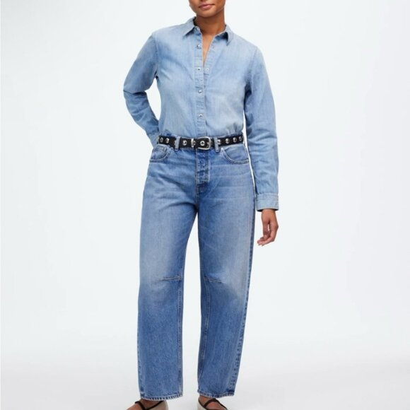 Madewell The Curvy Darted Barrel-Leg Jean size 28 - Picture 6 of 10